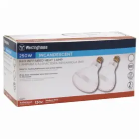 0397748 Westinghouse Infrared Incandescent Heat Lamp R40 250 Watts 2-pk. -