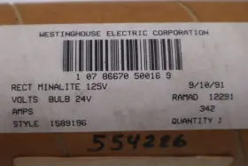 1589196 Westinghouse New Minalite Indicating Lamp Without Bulb And Lens Stock G680a