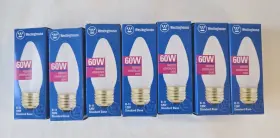 3296 Westinghouse Frosted B-11 Incandescent #3296 60w 120v - 7 Std Base Bulbs