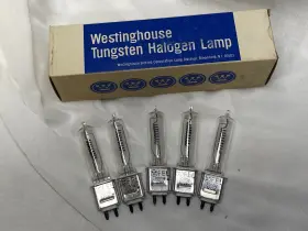 1000w Westinghouse 39769 Lot Of 5 Tungsten Halogen Lamp Fel 120v Usa