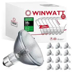 L120p38d2540knfl Winwatt Par30 Flood 25-deg. 39w 50w Eq. Eco Long Neck Halogen Light Bulb E26 12pck