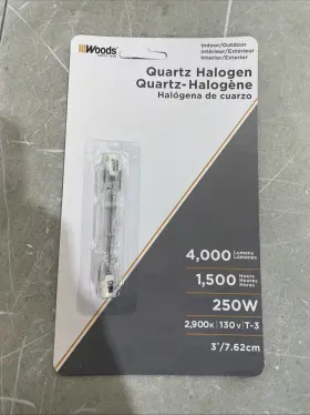 Woods 090529601420 L-96 Light Bulb Quartz Halogen 4000 Lumens 250w 130v