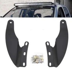 Wsays 712396499183 52 Inch Curved Light Bar Upper Roof Windshield Mounting Brackets Compatible W