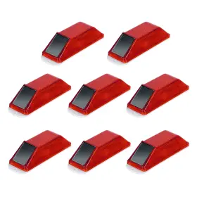 Zaplyte 609044638004 8 Pack Solar Strobe Warning Light Waterproof Traffic Lamps High Brightness Red