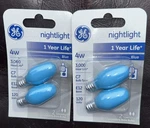 Ge Lighting - Blue Night Bulbs 26223 C7 PACKS/4 (non Led). Fixed Price $23.79.