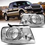 2004-2008 Ford F150 Lincoln Chrome Housing Clear Corner Headlights Lamps Set. Fixed Price $59.93.