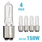 Pack Satco S3122 S3489 150Q/CL/DC 150W Watt Clear T4 Bayonet BA15D Base. Fixed Price $13.65.