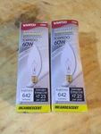 2X Satco A3684 Decorative Light Bulbs Torpedo 60W Clear. Fixed Price $10.00.