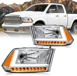 Led Drl Headlight Assembly, Compatible With 2009-2018 Dodge Ram 1500/2010-2018. Fixed Price $277.99.
