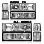 Axlaha Headlights Assembly For 1994-1998 Chevy Silverado Tahoe Suburban C10. Fixed Price $75.52.
