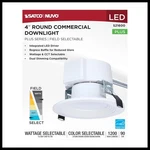 Satco S21600 - 13.5W Field Selectable Led 4" Commercial Downlight (1, Or 8 Pk). Fixed Price $62.99.