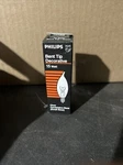Philips Bent Tip Decorative Small Base 15W 120V Light Bulbs 15BA9C. Fixed Price $5.00.