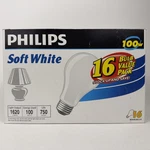 Philips Incandescent 100W Soft White Light Bulbs - A19 16 Pack New Box. Fixed Price $109.98.