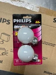 819860 Philips BC40 G16.5W/LL 40W Globe Dura Max 120V Pack Bulbs. Fixed Price $14.99.