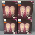 8 Pack X Philips Led 40W Clear ST19 Soft White Dimmable 400 Lumens E26 Base. Fixed Price $29.99.