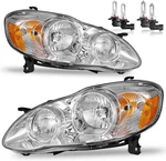 Headlights W/bulbs For 2003 2004 2005 2006 2007 2008 Toyota Corolla Halogen. Fixed Price $149.99.