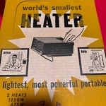 Rare Vintage Hanovia Mini Space Heater With Complete Box. Fixed Price $17.50.