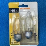 Sylvania Pack Of Bulbs Standard Base 40W 120V 40B10/BL/2PK. Fixed Price $5.00.