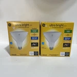 Lot Of 2 Ge Ultra Bright Led 150W Eq PAR38 Warm White Dimmable Flood Light Bulb. Fixed Price $30.00.