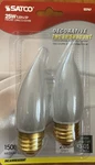 Satco S3767 120-VOLT 25CA10 Medium Base Turn Tip Light Bulbs Frosted Pack. Fixed Price $11.88.