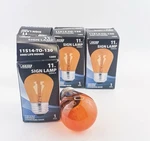 Lot Of 10 Feit Electric Orange 11W Sign Light Bulbs 11S14-TG-130 130V Tested. Fixed Price $15.00.