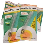5 Lot Feit Electric Long Life Exit Lamp Uses 9W Energy Efficient BP9T61/2/ES Nos. Fixed Price $16.99.