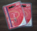 Globe Pack 50 Watt Halogen Bulb T4 Jc Clear Culot GY6.35 Bi-pin Base 12 Volt. Fixed Price $10.97.