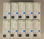 Ge Compact Fluorescent Mini Spiral Light Bulbs 15 Watt Soft White Lot 10. Fixed Price $39.99.