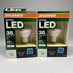 Sylvania Ultra Led PAR16 35W Replacement Warm White Dimmable Flood Bulbs 2PK. Fixed Price $9.99.