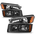 Headlights For 2002-2006 Black Housing Chevy Avalanche Body Cladding Bumper Lamp. Fixed Price $68.99.