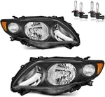 Headlights Assembly With Bulbs For 2009 2010 Toyota Corolla Halogen Headlamp Rep. Fixed Price $144.99.