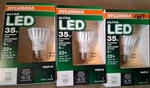 Sylvania Ultra Led 35W Warm Dimmable PAR16 Medium Base Flood Bulbs. Fixed Price $12.00.