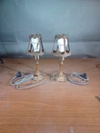 1909 Patent Date Franklin Brass Lamps Rewired All Original Switches And Shade. Fixed Price $200.00.