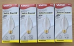 4X Decorative Satco Escent S3414 Light Bulb 40W E26 Satin 40C15. Fixed Price $17.98.
