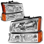 Dna Motoring Pair Headlight Assembly Compatible With 2003-2006 Chevy Silverado. Fixed Price $161.37.