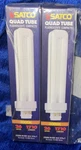 2X Satco Quad Tube Compact Fluorescent 3000K Light Bulb CFD26W/4P/830 G24Q-3. Fixed Price $7.69.
