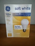 4 New In Box - Ge Light Bulbs, 100W, Soft White Pack Uses 28% Less Energy. Fixed Price $49.99.