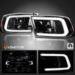 Fits 2009-2018 Dodge Ram 1500 2500 3500 Jet Black Led Bar Projector Headlights. Fixed Price $264.38.