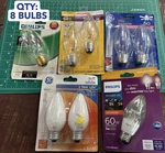 8- Bulb Pack Vintage Philips Sylvania 40W 60W F15 Post Lamp Light. Fixed Price $40.46.
