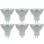 6 Pack Sunlite 10 Watt, 30 Narrow Flood, MR11 With Cover Guard, GU4 Base. Fixed Price $19.77.