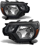 2012-2015 Toyota Tacoma Headlight Assembly Pair Black Housing Left Right W/o Bul. Fixed Price $183.79.