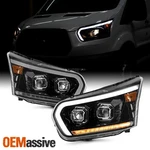 15-23 Ford Transit 150 250 350HD Projector Glossy Black Headlights W/led Drl. Fixed Price $395.99.