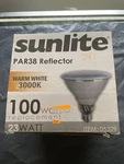 Sunlite PAR38 Reflector 23W Watt 3000K Warm Light 100 Replacement 05329 Nib. Fixed Price $10.00.