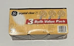 Ge Crystal Clear 25 Watt Light Bulbs (one Pack Of 3). Fixed Price $19.99.
