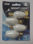Feit Electric BP4C7/W/4 Incandescent Lamp, White W, Candelabra. Fixed Price $10.16.