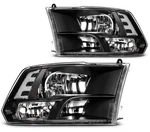 PAIR/2PCS Black Clear Headlights Assembly For Dodge Ram 1500 2500 3500 2009-2018. Fixed Price $85.99.