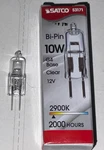 Satco S3171 Bi-pin Base Clear 2900K 10WT3/CL/G4/12V Small Bulb. Fixed Price $9.95.