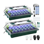 Saillong 2 Pack Seed Starter Tray With Grow Light, 80 Cell Indo... Fast Usa Ship. Fixed Price $46.53.