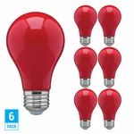 Pack Ceramic Red Led Bulb A19 Medium E26 8W 60 Watt Equivalent Damp Location. Fixed Price $23.95.