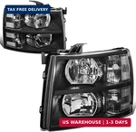 Dna Motoring HL-OH-CSIL07-BK-CL1 Pair Of Black Housing Headlights Compatible Wit. Fixed Price $120.95.